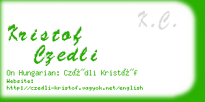 kristof czedli business card